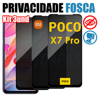 Kit 3 Película Privacidade Fosca p/ Poco X7 Pro Cerâmica Xiaomi Anti Espião 9D Anti Reflexo 3D Matte em Oferta na Shopee