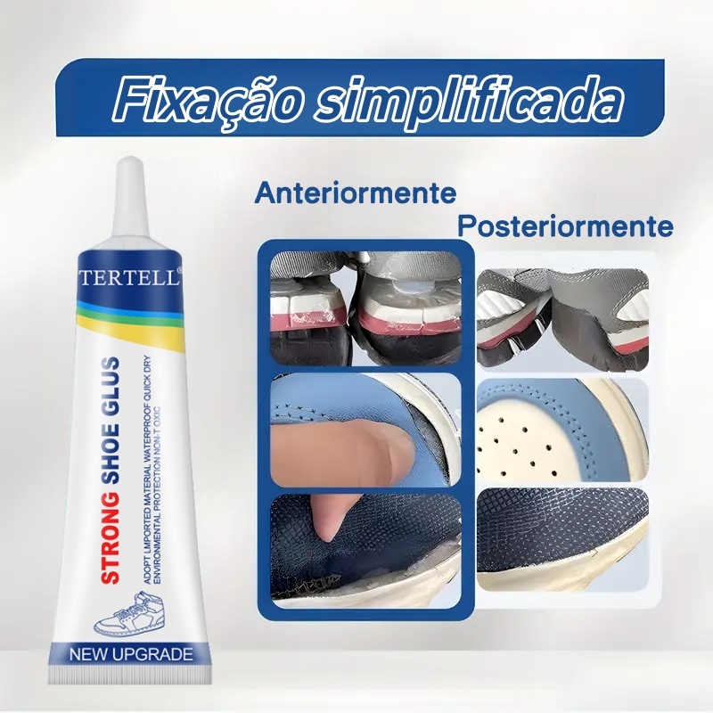 Cola para calçados 60ml, adesivo para reparo em plástico e calçados, ideal para uso doméstico e externo em consertos em Oferta na Shopee