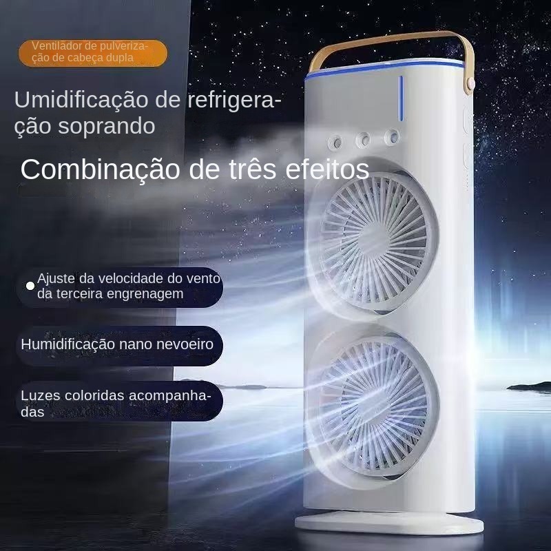 INOVA Ar condicionado portátil, umidificador ventilador camada dupla, hélice rotativa FAN-12904