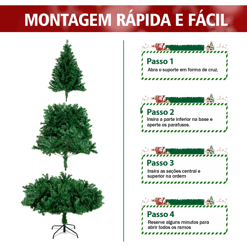 Árvore de Natal Super Cheia Grande Luxo Decoração de Natal Pinheiro Verde KAYOOSI — imagem 2 de 2