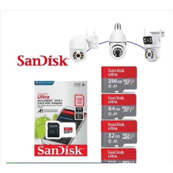 Kit3/1 Cartão Memória Micro SD Ultra 32GB-256GB Com Adaptador p/Vendas diretas da fábrica em Oferta na Shopee