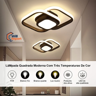 Luminária De Teto Plafon Led Moderna Lustre para Corredor Sala Quarto Cozinha em Oferta na Shopee
