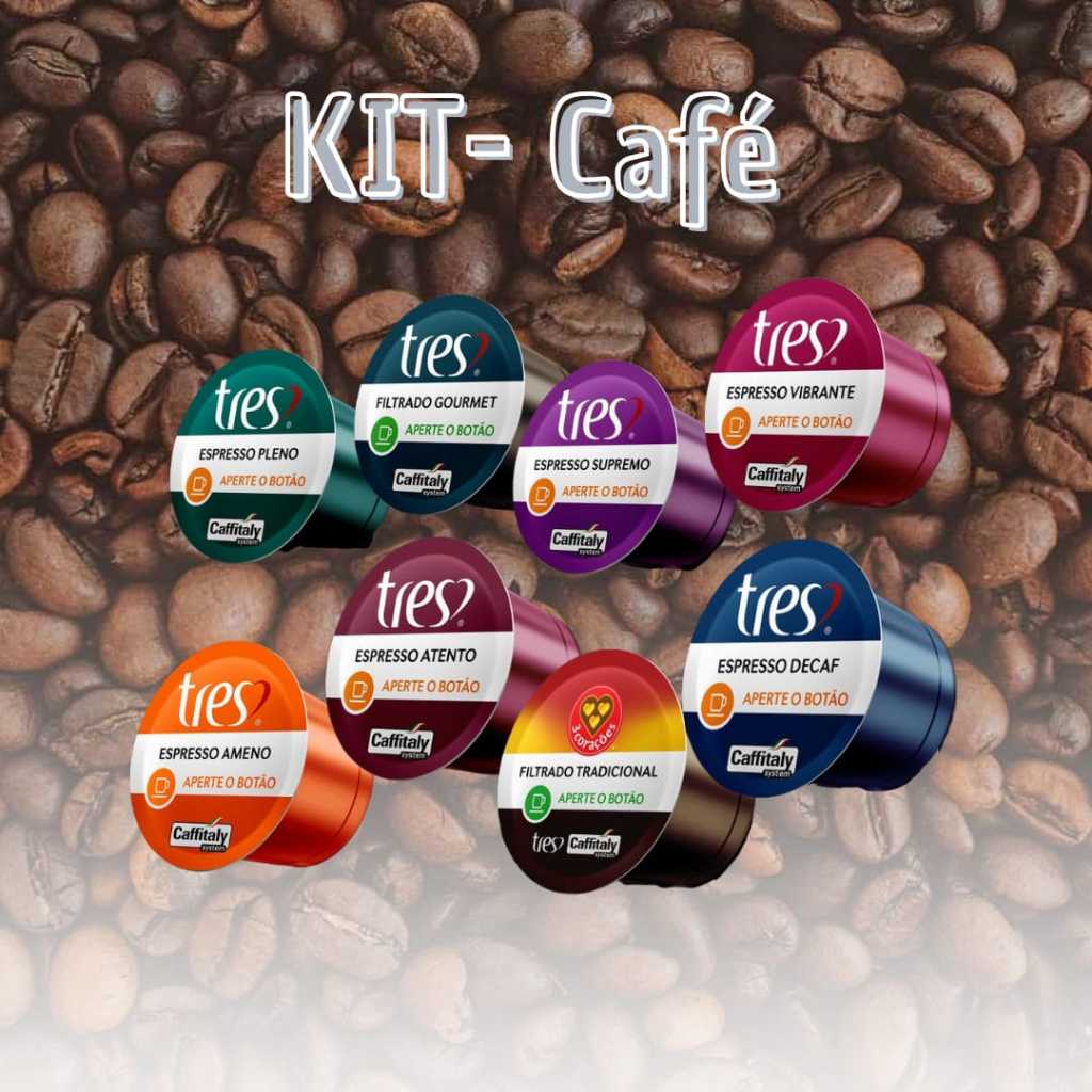 Kit 20 / 40 Cápsulas Três Corações Café Sortido – Compatível Cafeteira TRES | Espresso & Filtrado