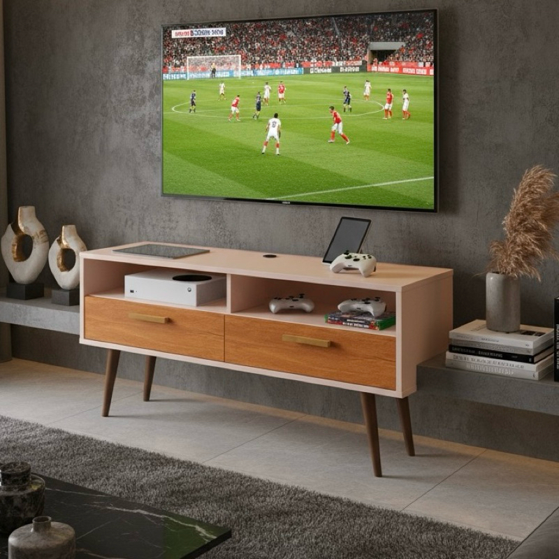 RACK BANCADA COM PORTAS 0,90 VEGAS MIAMI 1.10 COPA TVs 42 polegadas Sala Quarto em Oferta na Shopee