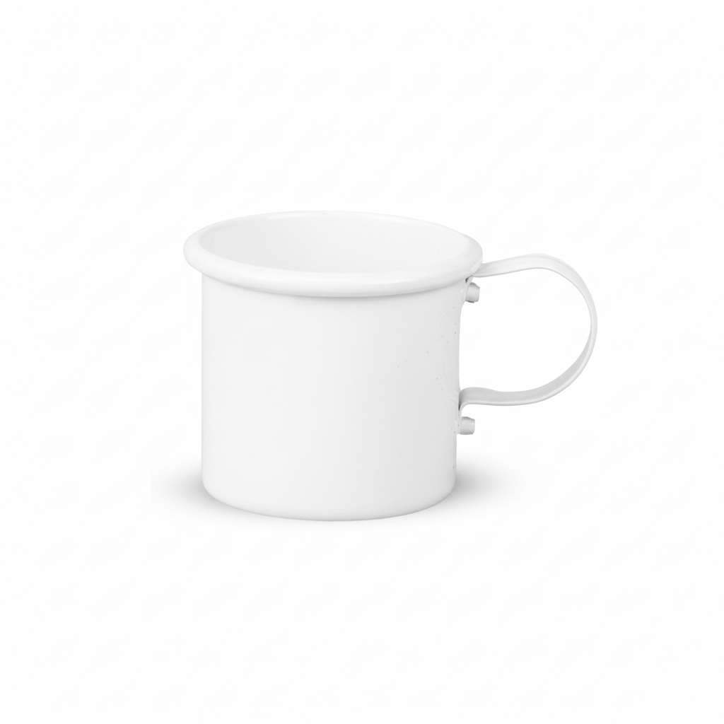 Canecas Alumínio Mini 150Ml Branca Lisa
