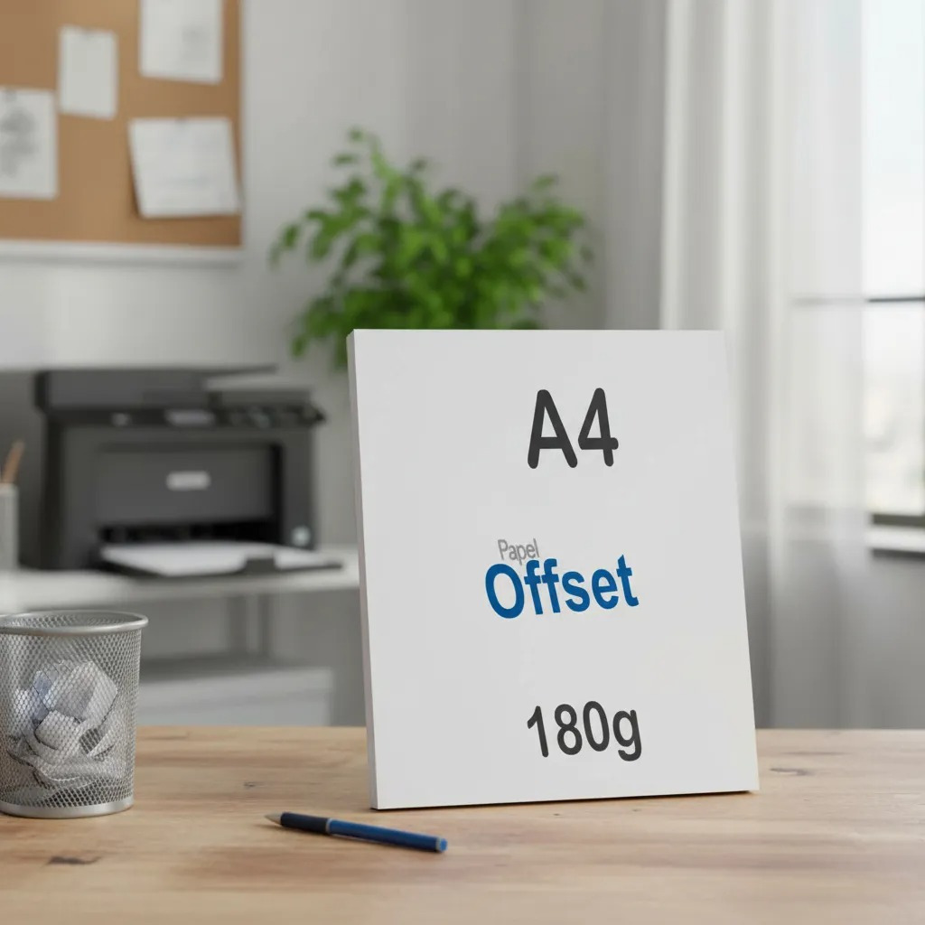 Papel Offset Opaline Liso 180g A4 200 Folhas Branco Diplomata Masterprint