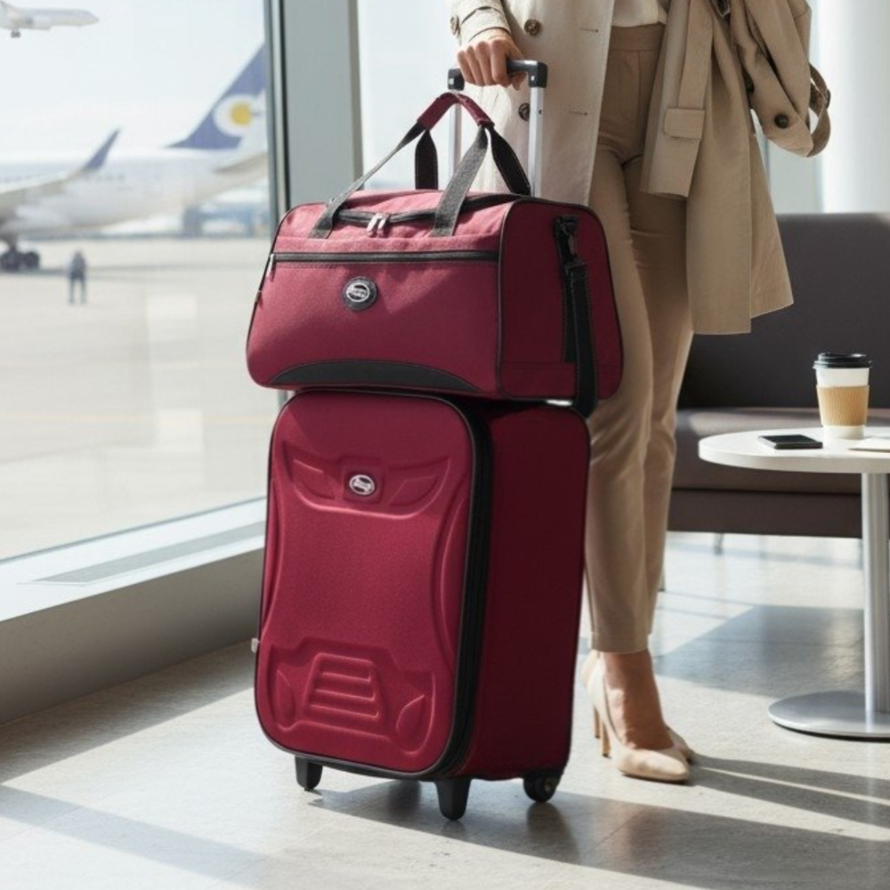 Conjunto Mala de bordo 10kg expansiva + Bolsa de viagem média Jogo Kit de malas Grotaferrata