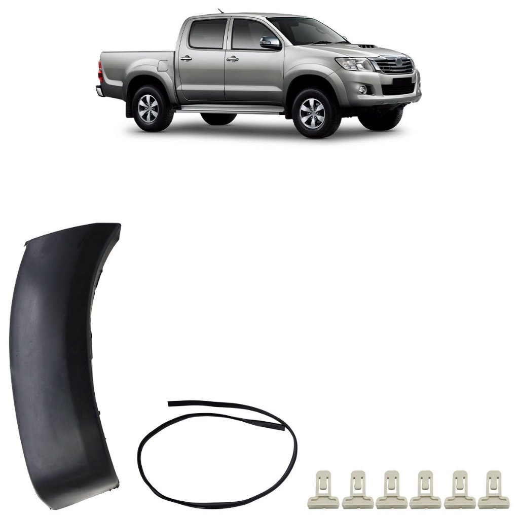Alargador Parachoque Dianteiro Hilux Pickup Sr 2005 2006 2007 2008 2009 2010 2011 Preto em Oferta na Shopee
