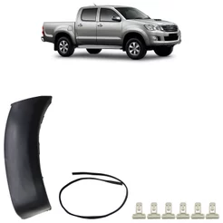 Alargador Parachoque Dianteiro Hilux Pickup Sr 2005 2006 2007 2008 2009 2010 2011 Preto