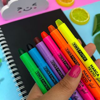 Caneta Marca Texto em Gel  Tom Neon - Yin's em Oferta na Shopee