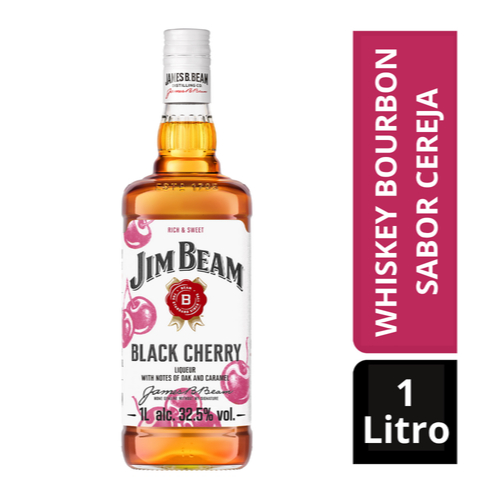 WHISKEY JIM BEAM BLACK CHERRY 1000ML em Oferta na Shopee