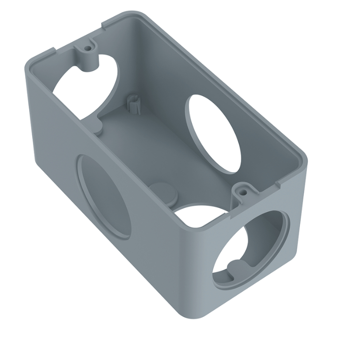 CAIXA CONDULETE TOP PVC BLUX 5 CINZA PEGA NO CONDULETE ALUMINIO TRAMONTINA