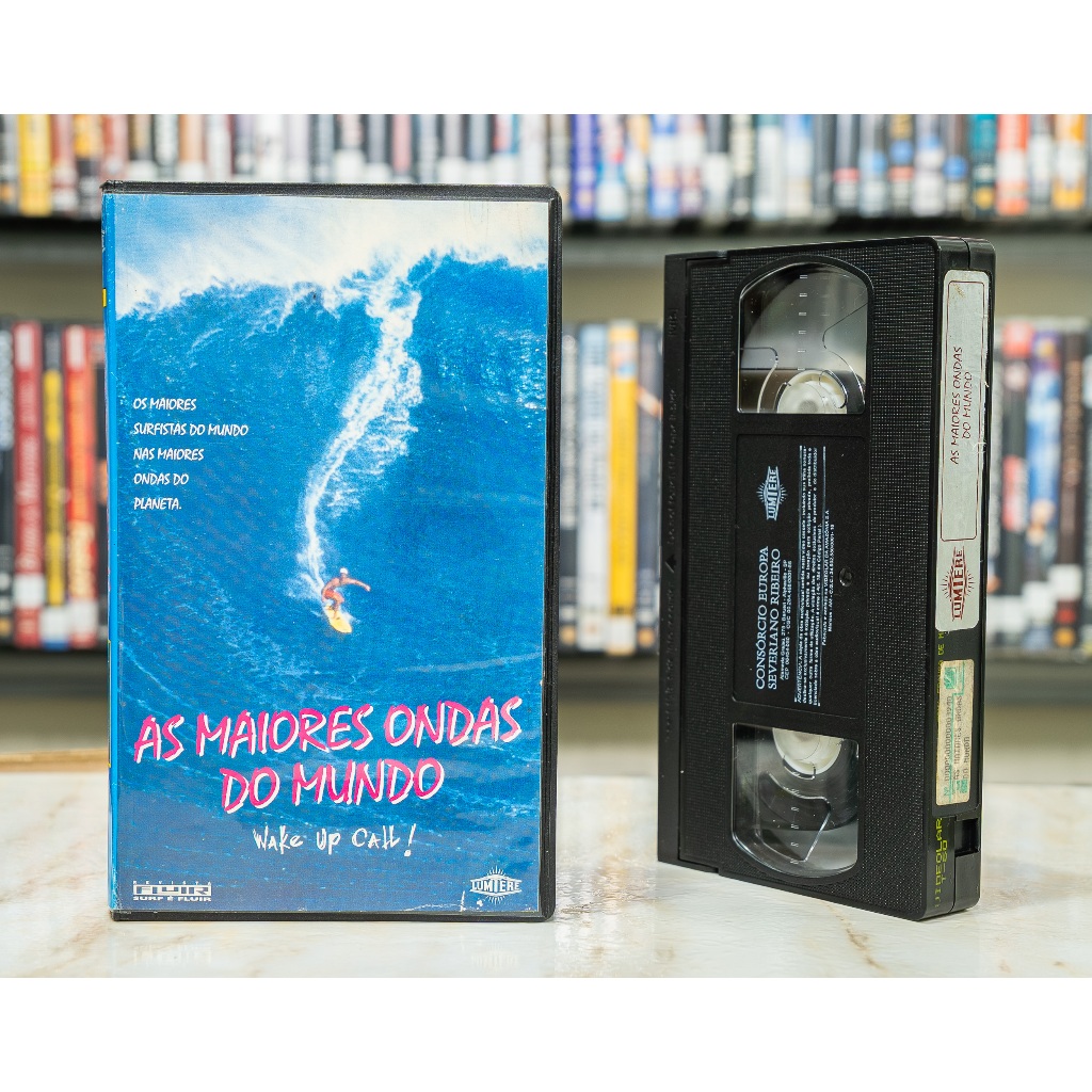 VHS As Maiores Ondas do Mundo - Wake Up Call! - LEGENDADO - Darrick Doerner - Original - Fita de Vídeo Filme Surf - Raro