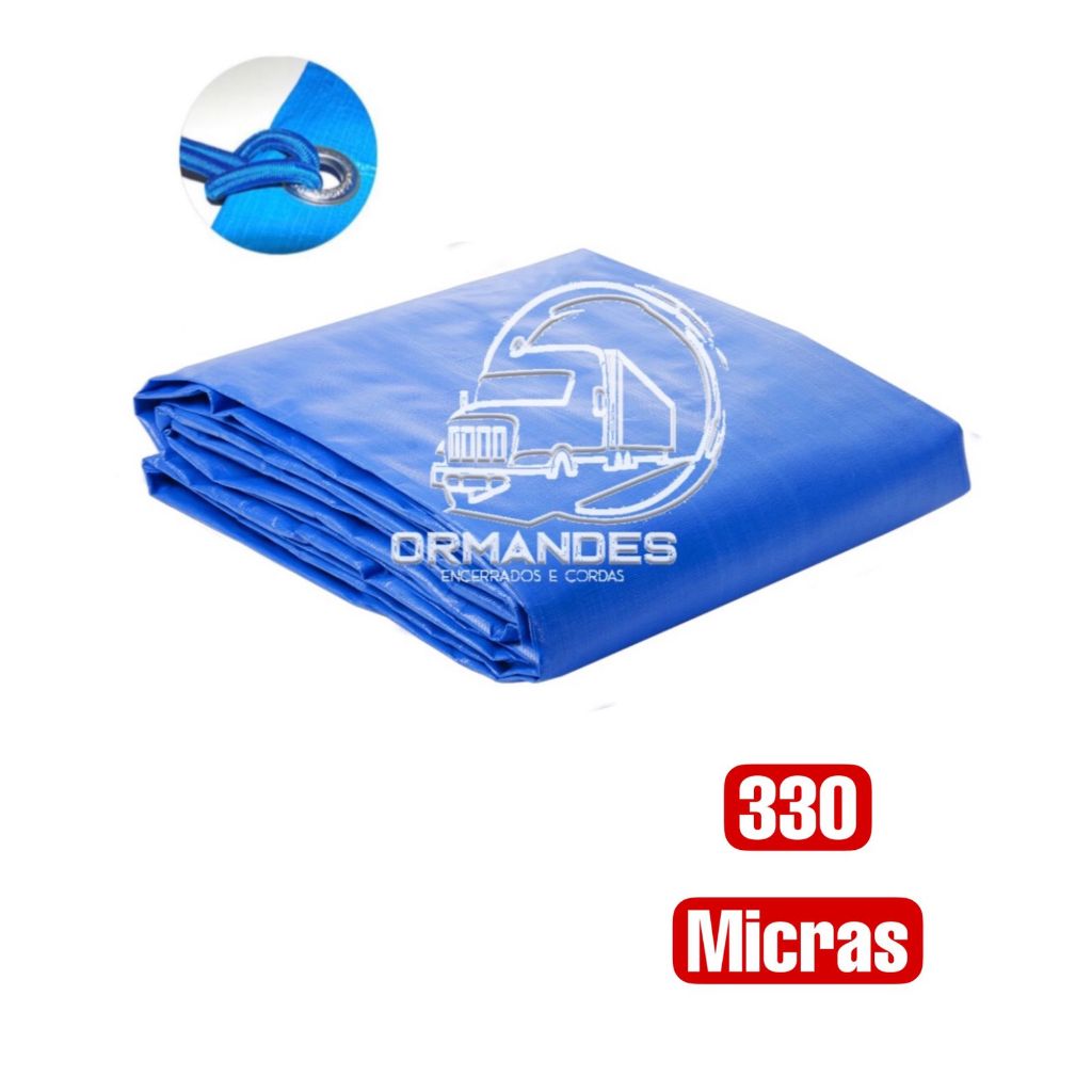 LONA LEVE MULTIUSO IMPERMEÁVEL PARA COBERTURA EM GERAL - 330 MICRAS GROSSA - MED. 8X6