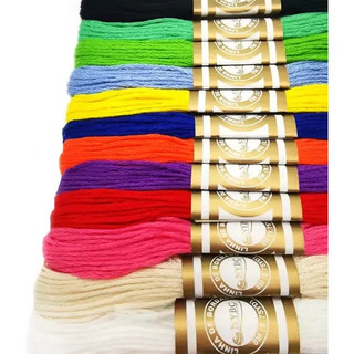 Kit C/12 Meadas p/ Bordado Ponto Cruz - Cores Sortidas Promoção