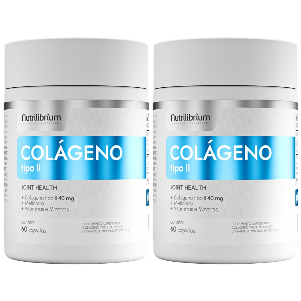 Kit 2x Colágeno Tipo 2 Premium 120 Cápsulas Com Metionina Selênio