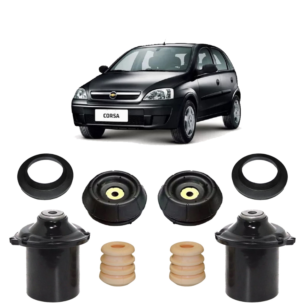 Kit Batente Amortecedor Dianteiro com Calço de Mola Corsa 2004 até 2012
