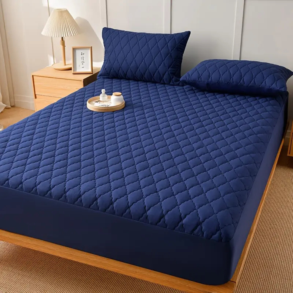 Oferta Lençol Protetor Impermeável Matelado Ultrassônico P/ Colchão Berço Solteiro Casal Queen King em Oferta na Shopee