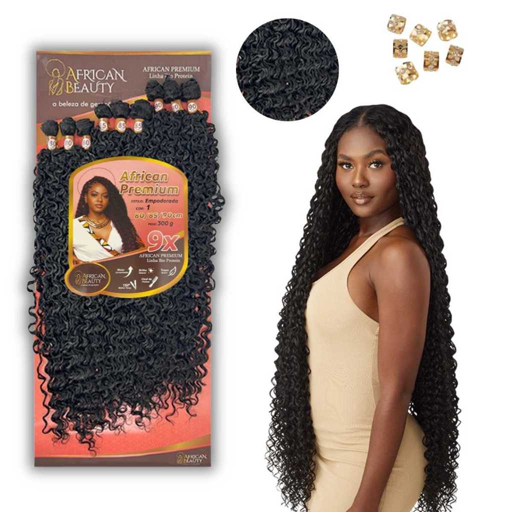 Cabelo Tela Bio Fibra Entrelace African Beauty 90cm Tranças 320g
