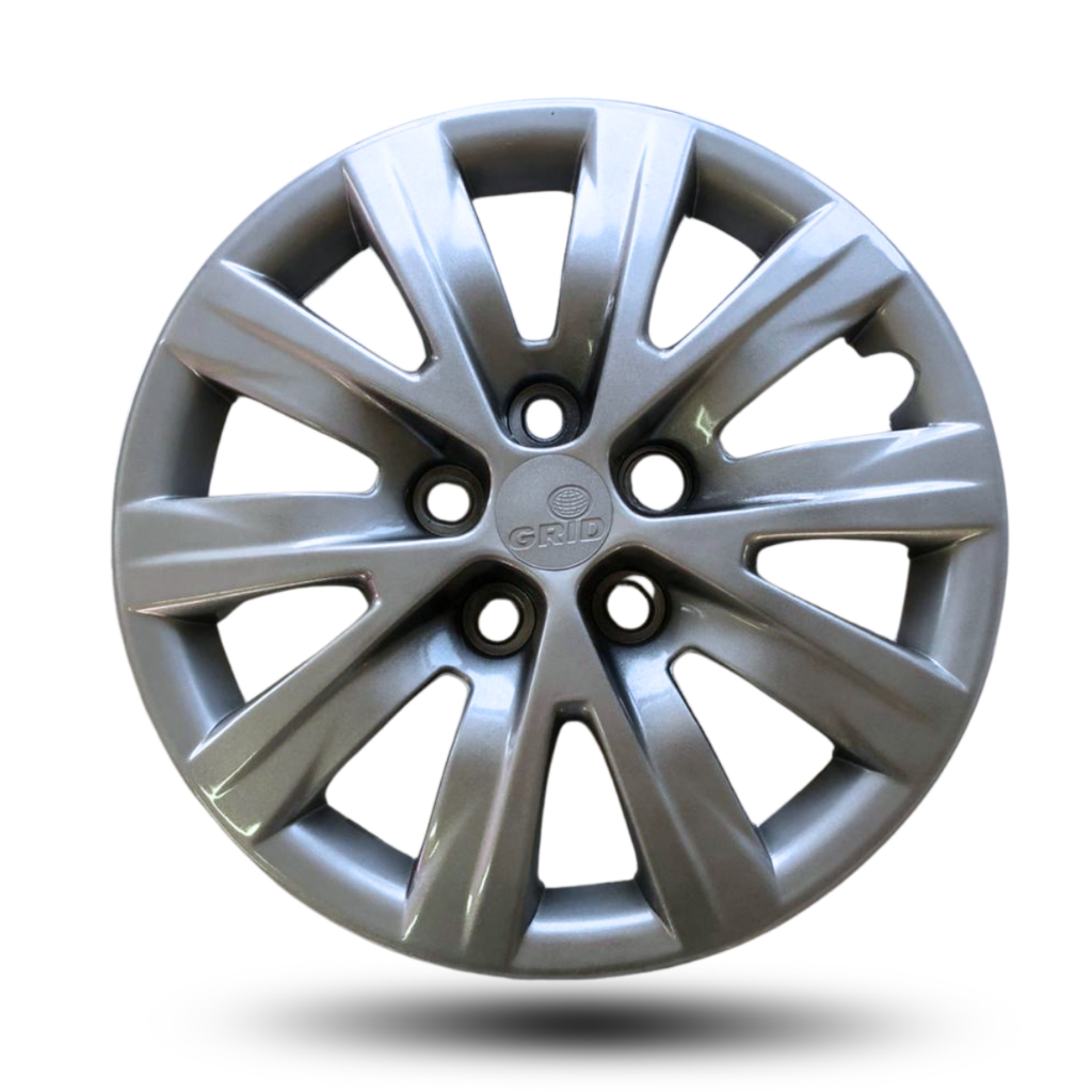 Kit Jogo Calota Prata Grid Aro 14 VW Fox / Polo 2013 em Diante