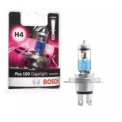 LÂMPADA UNITÁRIA BOSCH ORIGINAL H4 GIGALIGHT PLUS 150 12V 60/55W FAROL ALTO BAIXO 150%+ LUZ