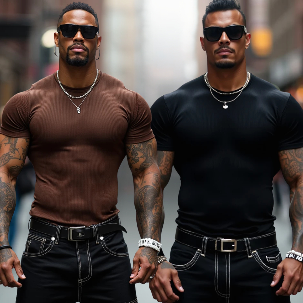 Camisa Grossa Masculina Canelada Americana Blusa Americana Masculina Camisa Slim Americana Justa