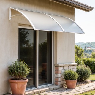 Toldo Policarbonato 150x70 cm Cobertura Proteção Portas e Janelas em Oferta na Shopee