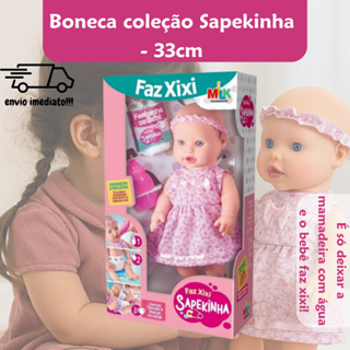 Boneca Sapekinha Faz Xixi De Verdade Com Mamadeira e Fralda - Envio Imediato em Oferta na Shopee