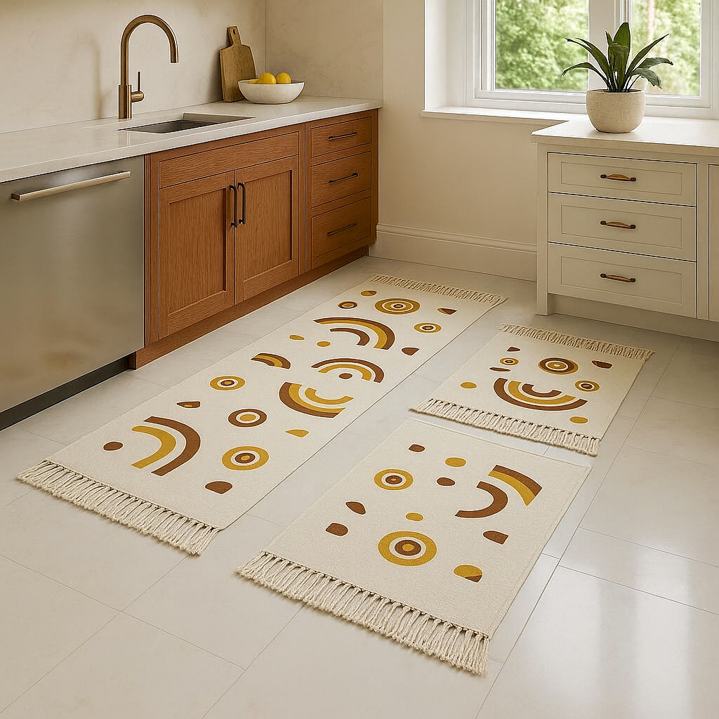 Kit Passadeira Algodão Premium 1 Passadeira + 2 Tapetes para Sala, Cozinha Corredor Lançamento