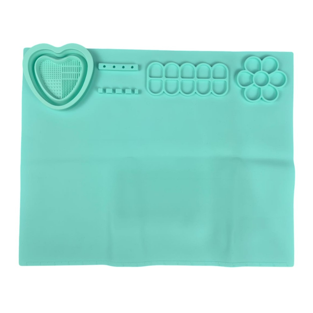 Tapete Pintura Desenho Artístico De Silicone Lavável Com Copo Artesanato