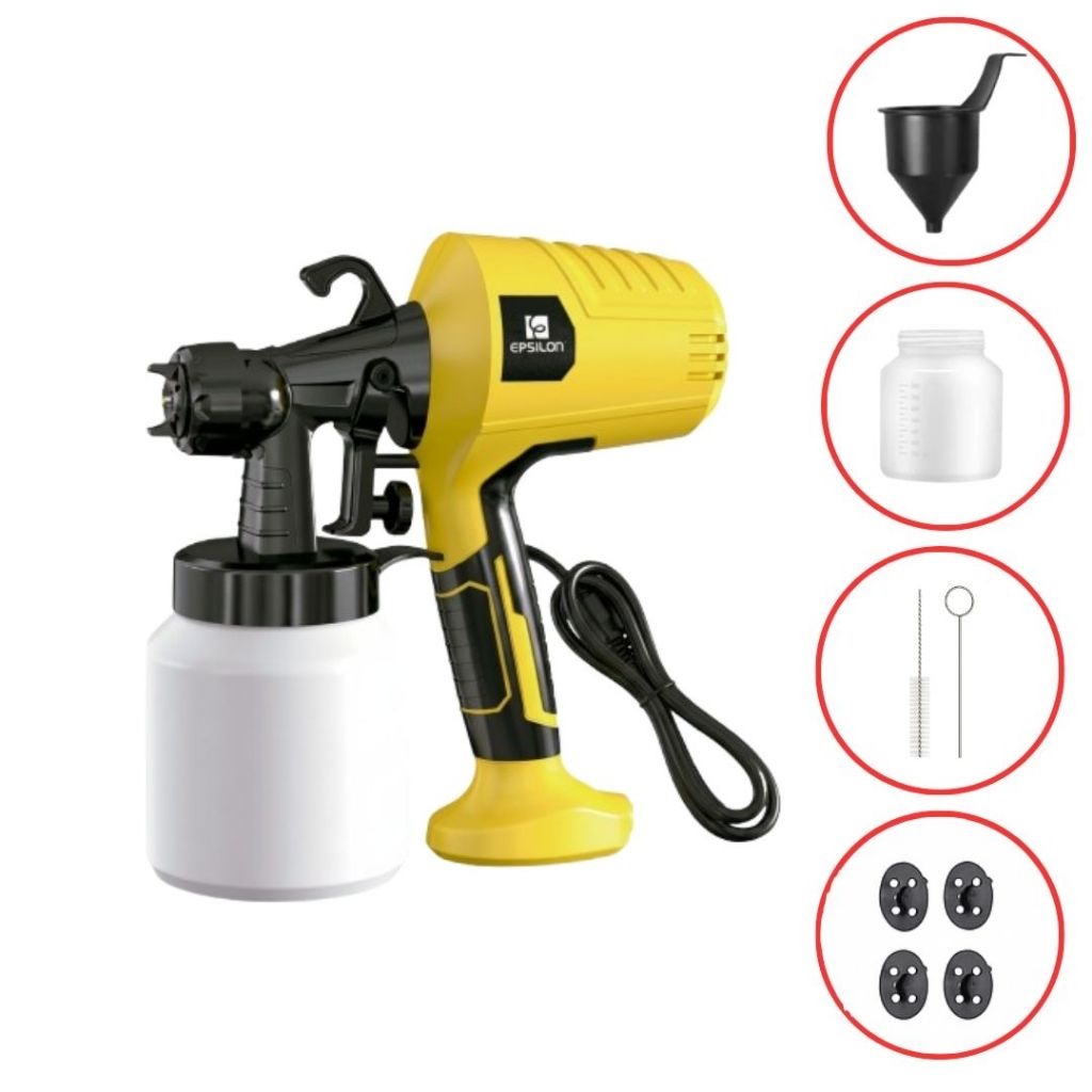 Epsilon Pistola De Pintura Pulverizador De Tinta Elétrica Profissional