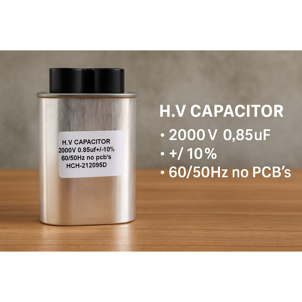 Capacitor 0,85uF 2100V Alta Tensão para Micro-ondas Reposição Universal de Qualidade