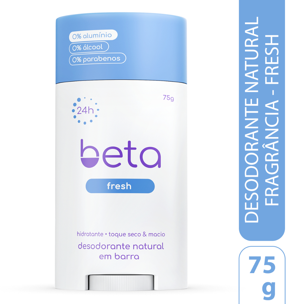 Beta Desodorante Natural em Barra Fresh em Oferta na Shopee