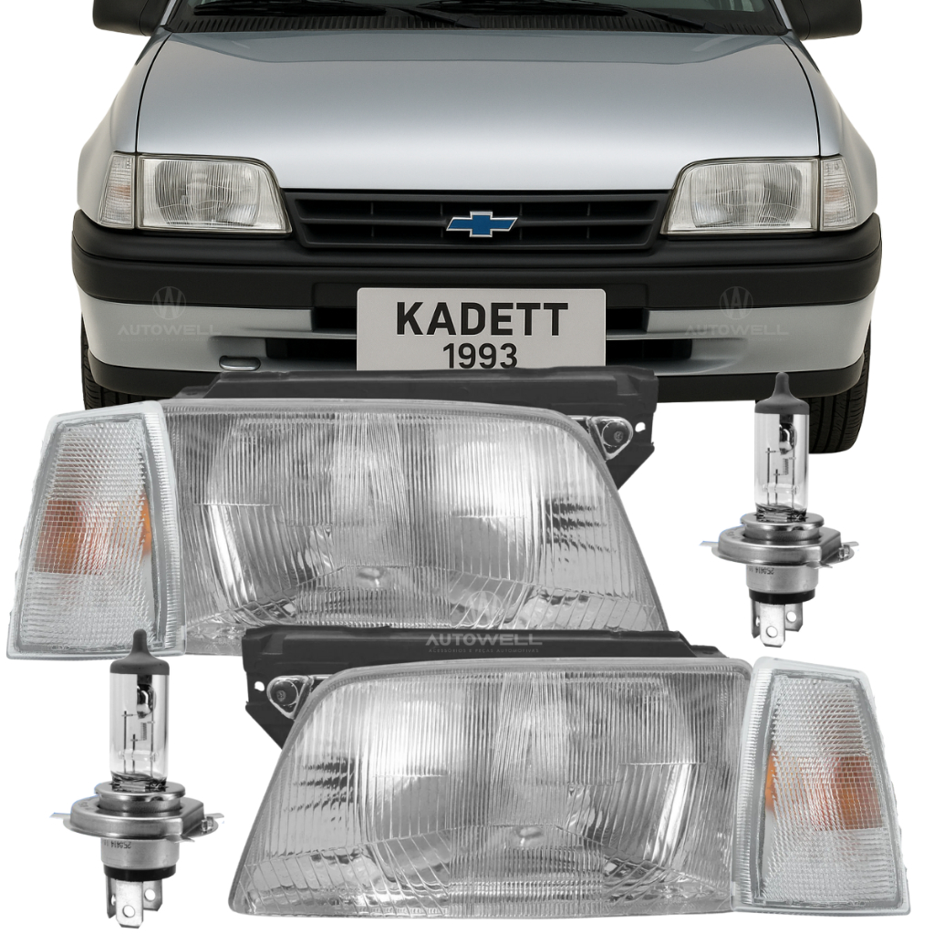 Par Farol + Seta Kadett Ipanema 1989 1990 1991 1992 1993 1994 1995 1996 Ambos Lados Lente Vidro em Oferta na Shopee