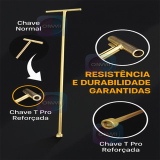 Chave T Pro Reforçada 62cm para Agitador Maquina de Lavar