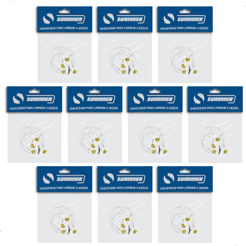 Kit 10 Chicotinhos Para Pesca de Lambari com 4 Anzóis e Miçanga Da Summer Piaba Biru Tambiú Acari Birrugueta Frisca