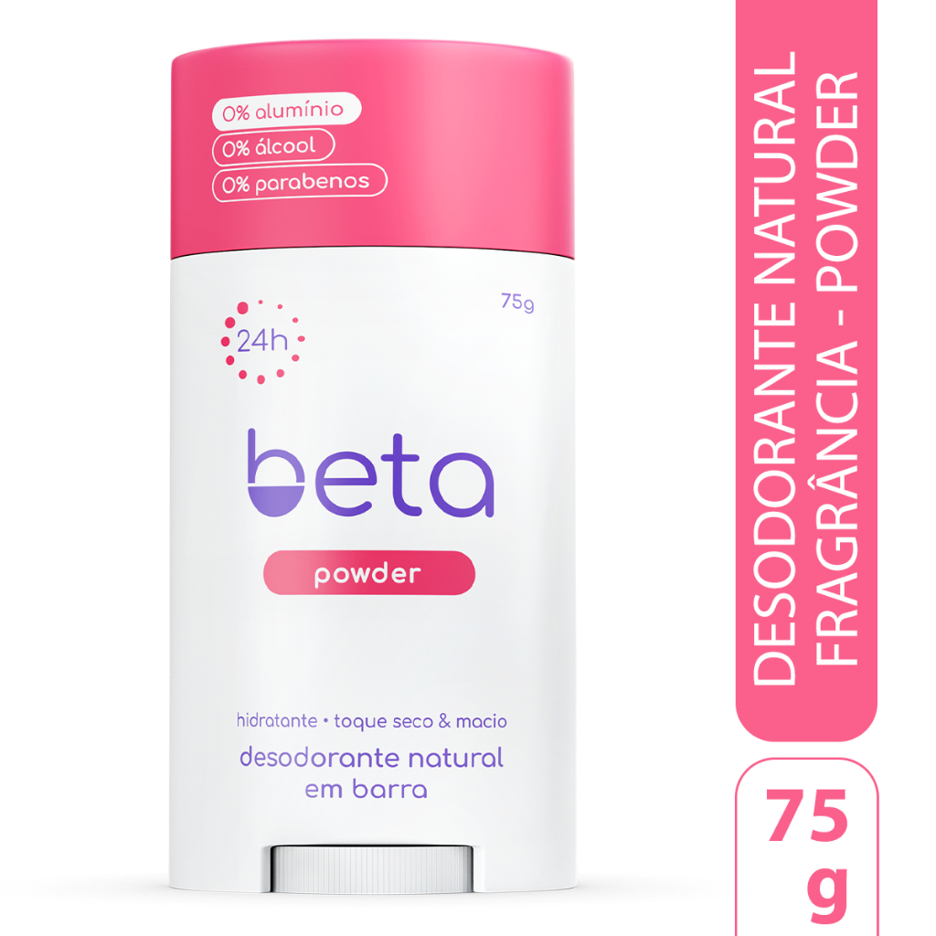 Beta Desodorante Natural em Barra Powder em Oferta na Shopee