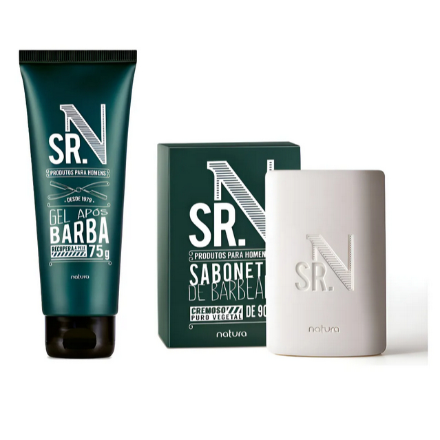 Kit Natura Sr N Sabonete De Barbear + Gel Pós Barba