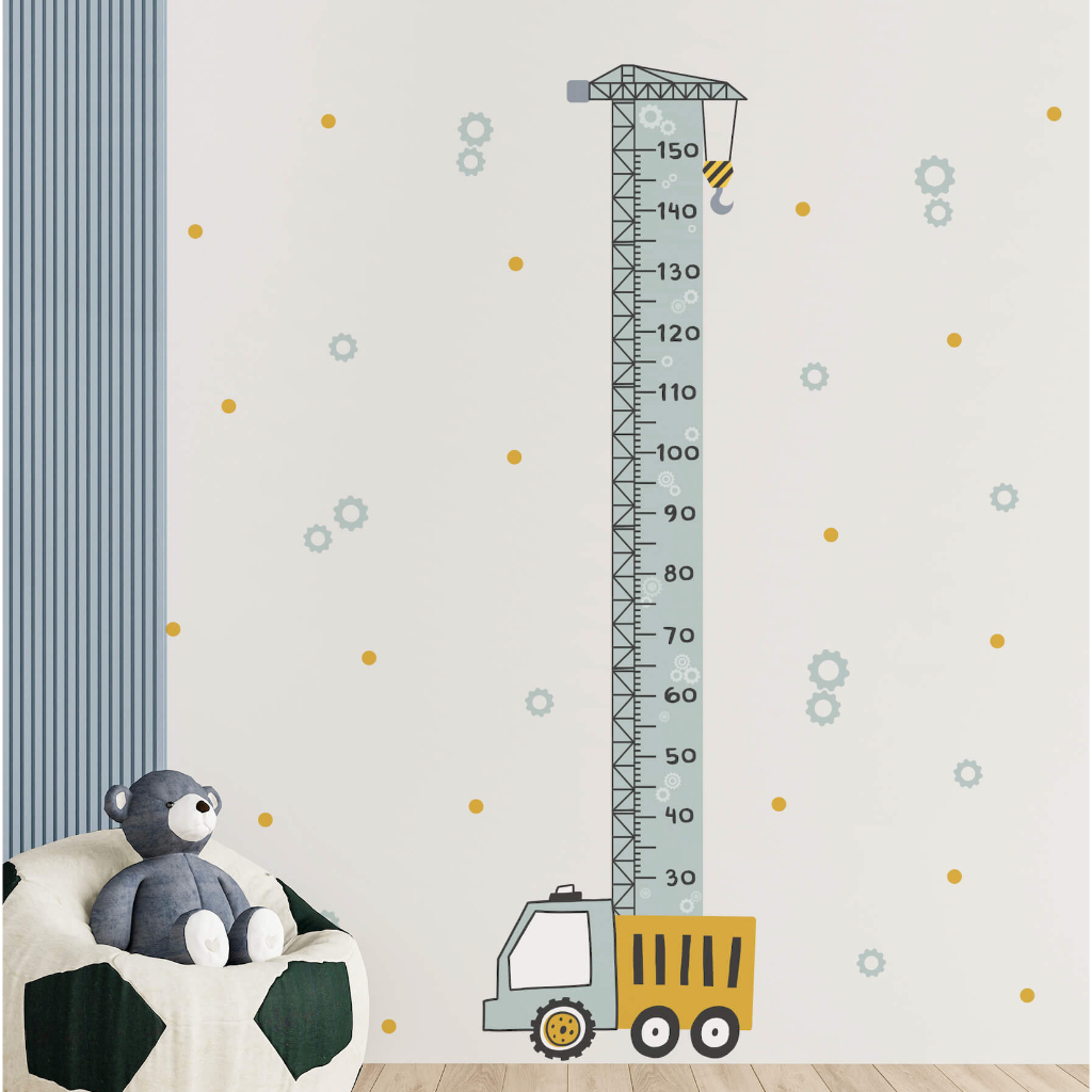 Adesivo de Parede Carrinho Menino Medidor de Altura Caminhão Quarto Infantil em Oferta na Shopee