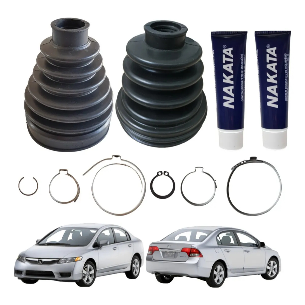 Par Coifa Homocinética Lado Roda E Cambio NAKATA Civic 2001 á 2006 , FIT, New Civic 2007 á 2011