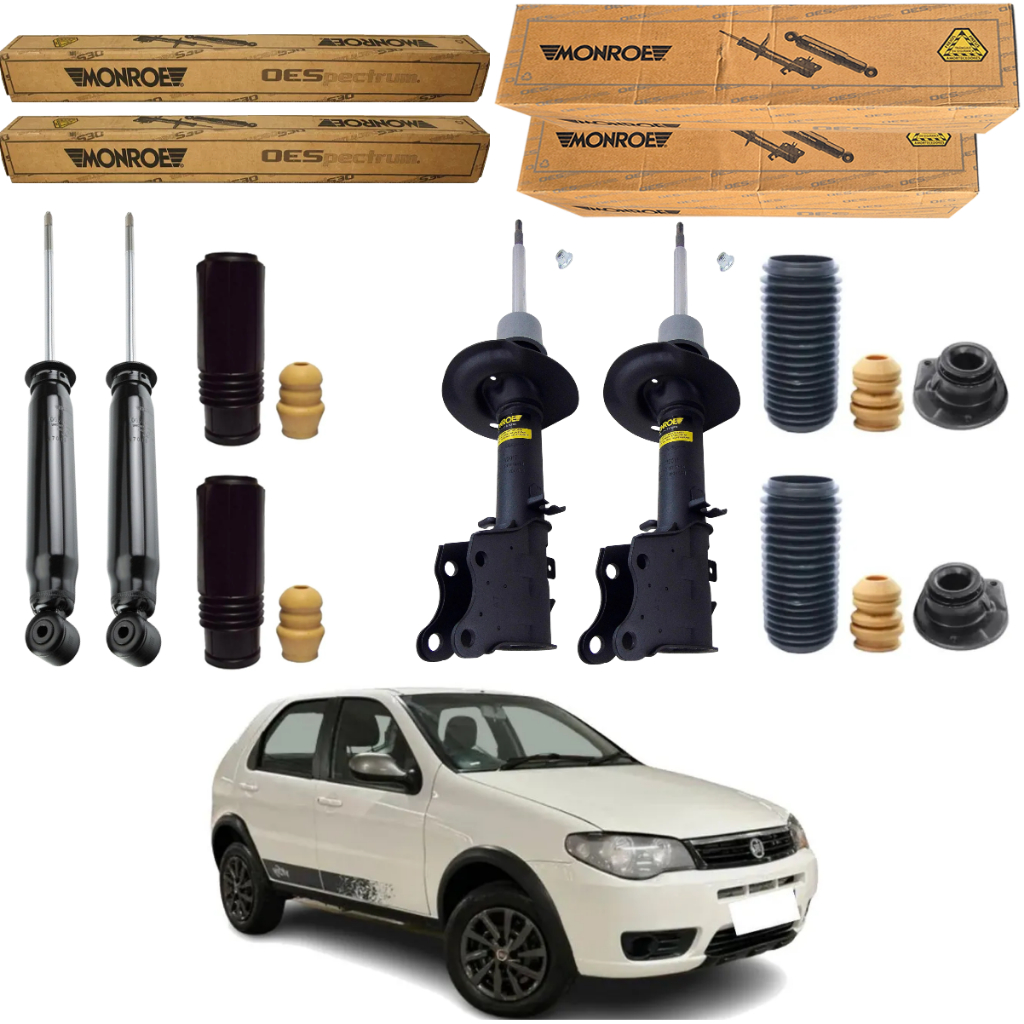 KIT 4 AMORTECEDOR PALIO ECONOMY E WAY 2009 A 2016 MONROE + KIT