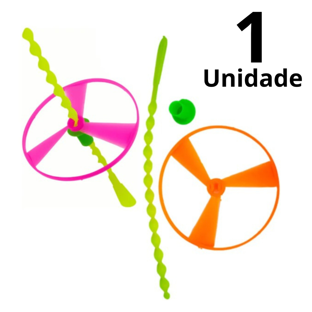 Brinquedo Infantil Girocóptero Voador Lançador Lembrancinha 1 Unid Sortida Diversão Crianças Festa
