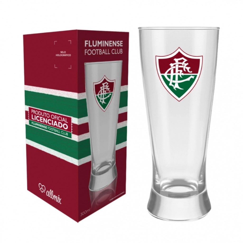 Copo Tulipa Cerveja Chopp Fluminense Fluzão Tricolor Lager 300ml Bebidas Drinks Presente