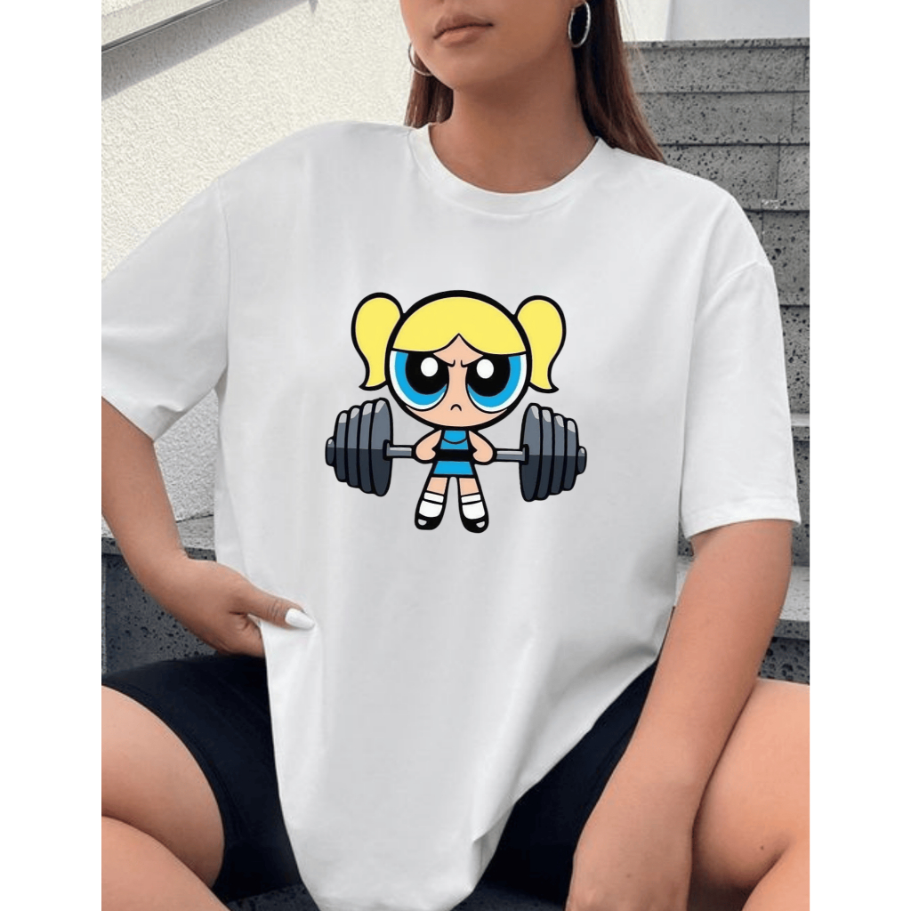 CAMISETA FEMININA ACADEMIA,TREINO,CROSSFIT,CORRIDA,SUPER PODEROSA,CAMISA 100% ALGODÃO,ENVIO IMEDIATO