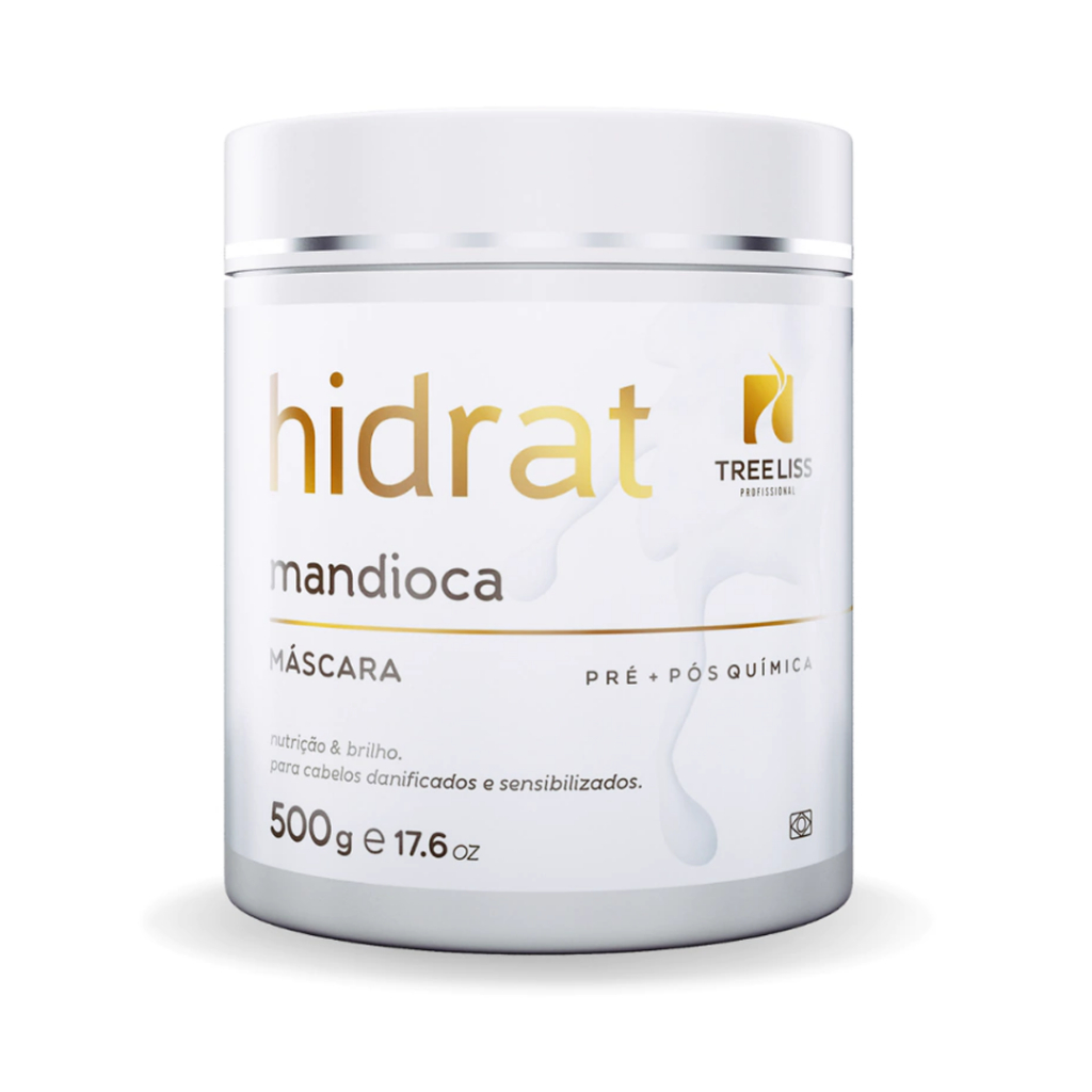 Máscara Hidratante Cabelos Danificados Hidrat Mandioca Tree liss 500g