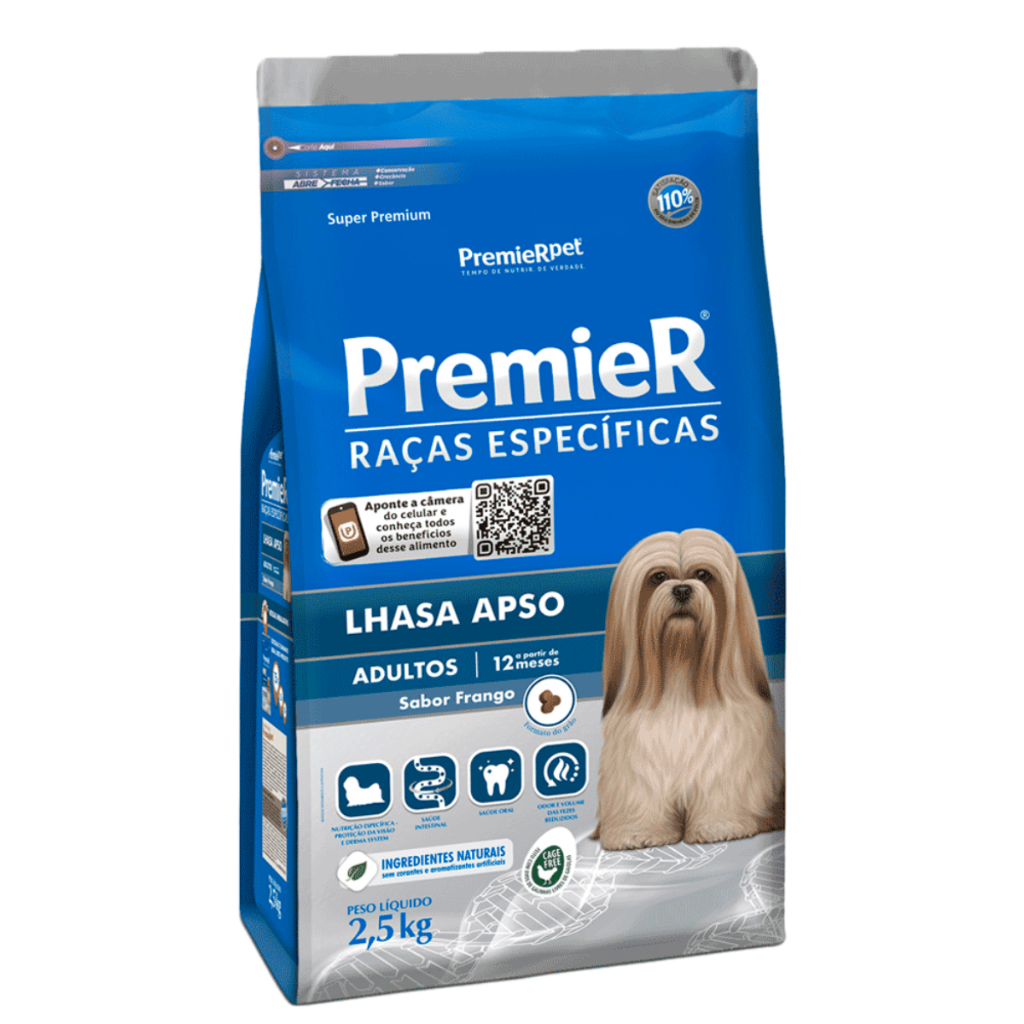 Ração Premier Raças Específicas Lhasa Apso Adultos Frango 2,5kg