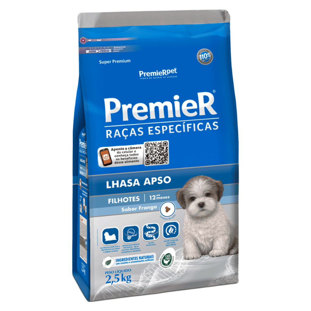 Ração Premier Raças Específicas Lhasa Apso Filhotes Frango 2,5kg