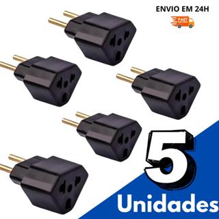 Adaptador de Tomada c/ 5 Benjamin 20A Pino Maciço Bob Resistente em Oferta na Shopee