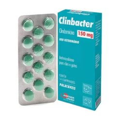 Clinbacter 150Mg Antimicrobiano Agener Cães Gatos 14Comp