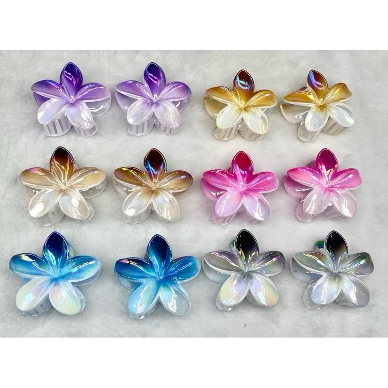 kit 12 unidades piranhas de flor prendedor de cabelo